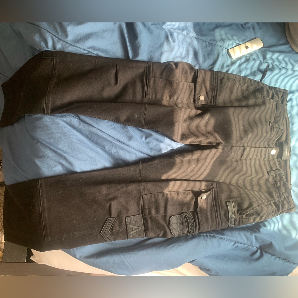 Black Amiri Cargo pants size 32 (Worn once)
